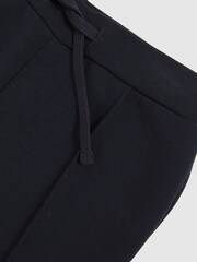 Reiss Navy Blue Premier Interlock Drawstring Joggers - Image 4 of 4