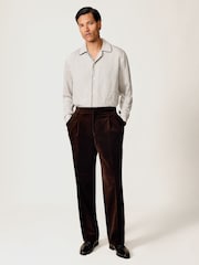 Reiss White/Brown Kemp Shirt - Image 1 of 8