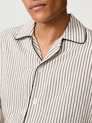 Reiss White/Brown Kemp Shirt - Image 3 of 8