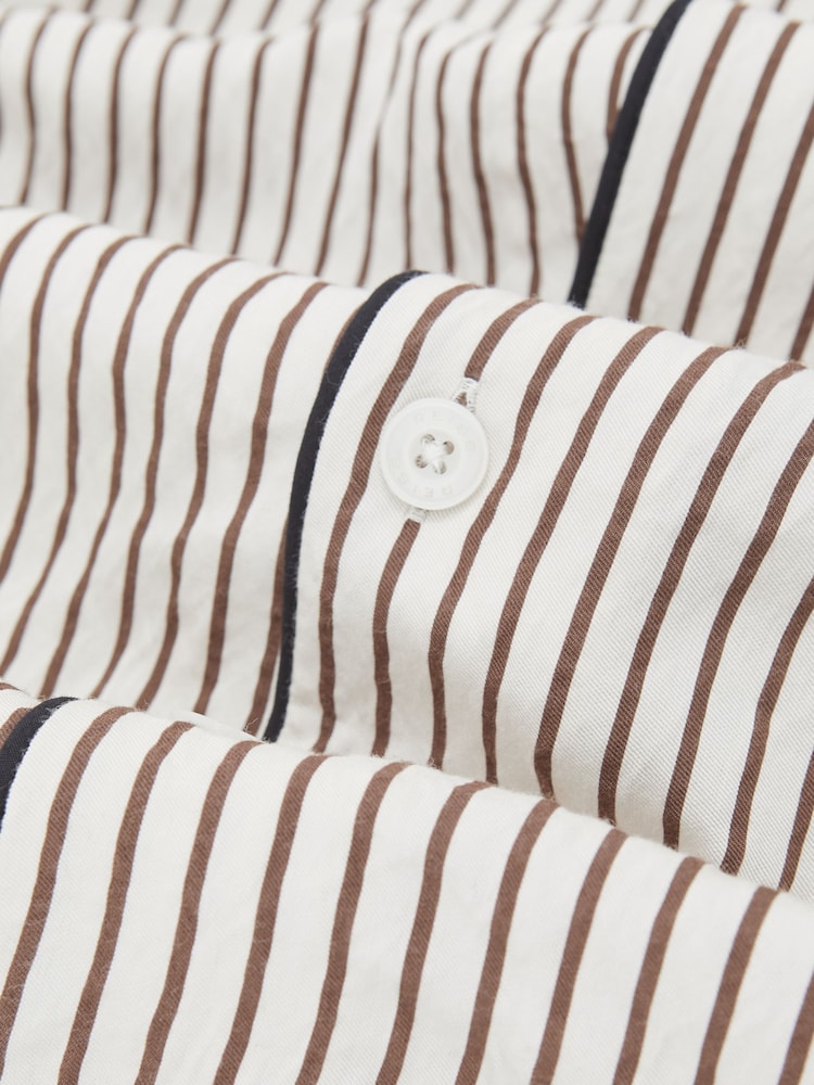 Reiss White/Brown Kemp Shirt - Image 8 of 8