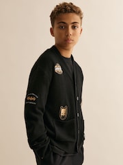Reiss Black Kinsley 9-13 yrs Batman | Reiss Badge Cardigan - Image 3 of 5