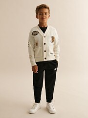 Reiss Off White Kinsley 3-9 yrs Batman | Reiss Badge Cardigan - Image 3 of 5