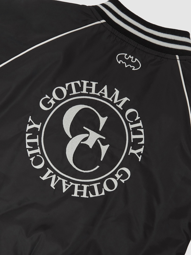 Reiss Black Otisburg Batman Gotham City Jacket - Image 5 of 5 Reiss Black Otisburg Batman Gotham City Jacket - Image 5 of 5