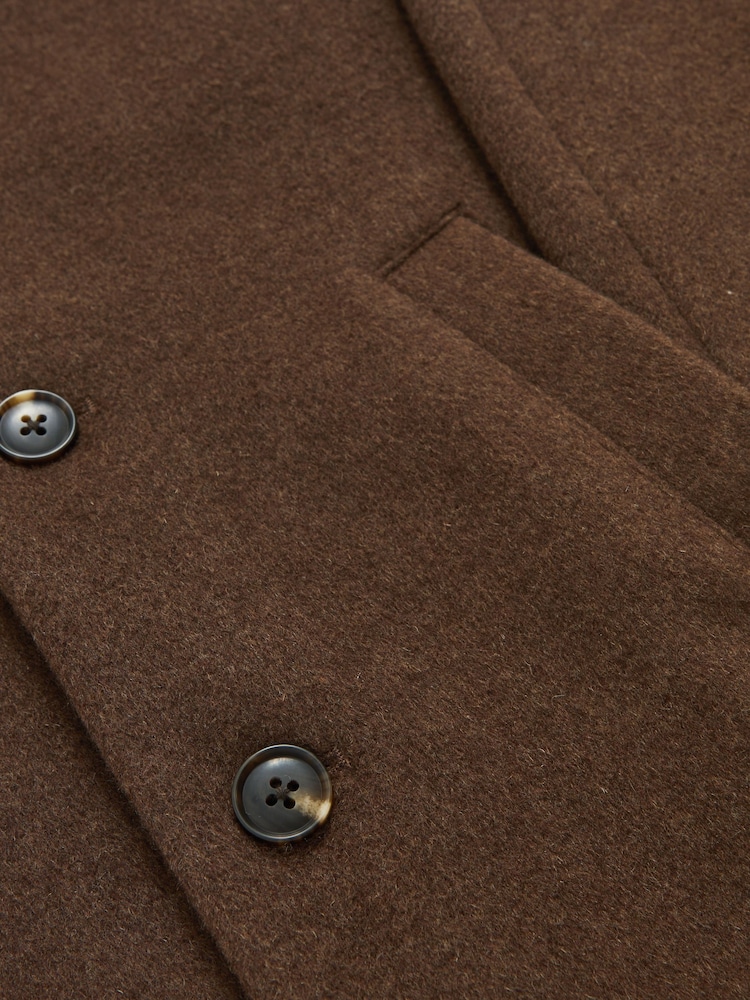 Reiss Light Brown Wallace 9-13 yrs Wool-Blend Raglan-Sleeve Overcoat - Image 4 of 4 Reiss Light Brown Wallace 9-13 yrs Wool-Blend Raglan-Sleeve Overcoat - Image 4 of 4