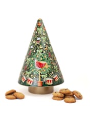 The Silver Crane Company Christmas Tree Musical Rotating Tin Biscuit Gift - Image 4 of 6
