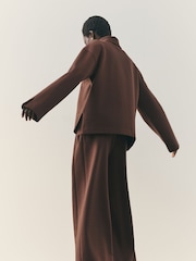 Nothing Ordinary Chocolate Brown Funnel Neck Sweatshirt - Image 5 of 6