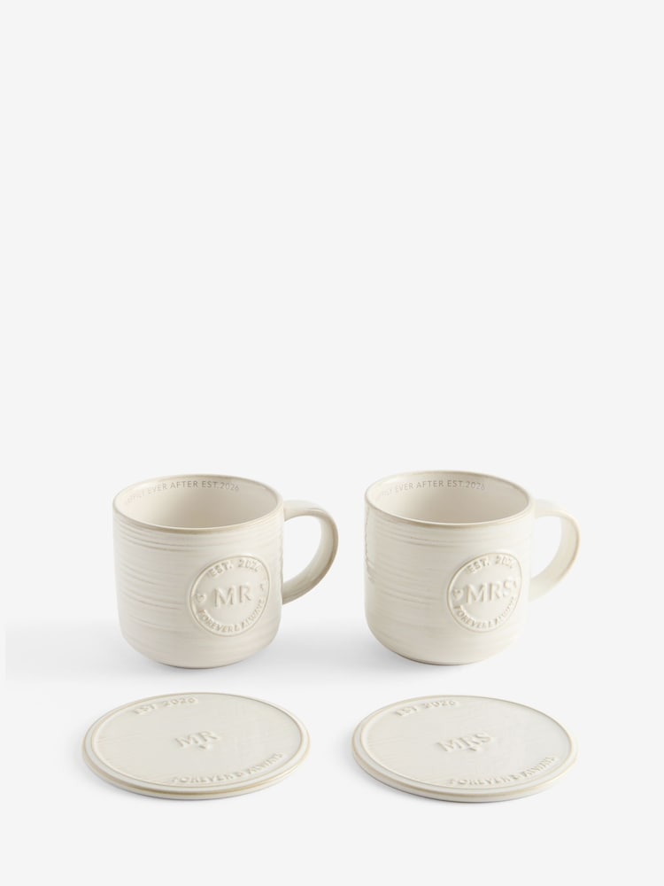 Natural Est. 2026 Country Wedding Mr and Mrs Mug and Coaster Gift Set - Image 3 of 3 Natural Est. 2026 Country Wedding Mr and Mrs Mug and Coaster Gift Set - Image 3 of 3