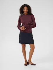 Kaffe Red KAlizza Round Neck Knit Jumper - Image 3 of 6