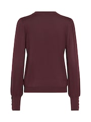 Kaffe Red KAlizza Round Neck Knit Jumper - Image 6 of 6