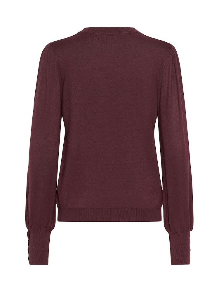 Kaffe Red KAlizza Round Neck Knit Jumper - Image 6 of 6
