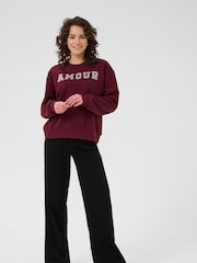 Kaffe Red KAelenora Long Sleeve Jumper - Image 2 of 6