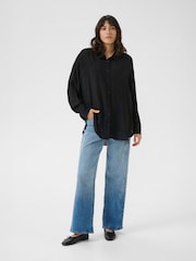 KAanja Long Sleeve Collared Black Shirt - Image 3 of 6