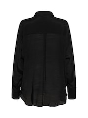 KAanja Long Sleeve Collared Black Shirt - Image 6 of 6