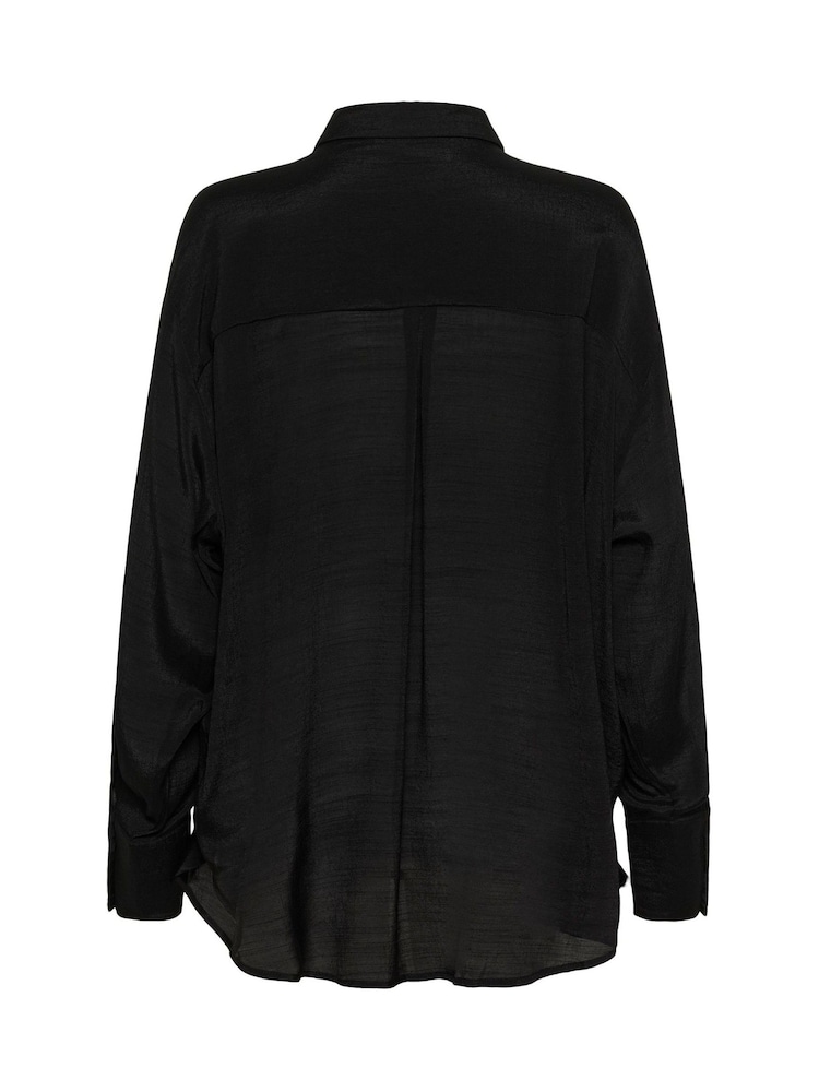 KAanja Long Sleeve Collared Black Shirt - Image 6 of 6 KAanja Long Sleeve Collared Black Shirt - Image 6 of 6