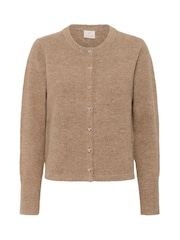 Kaffe KAniel Long Sleeve Knitted Brown Cardigan - Image 5 of 6