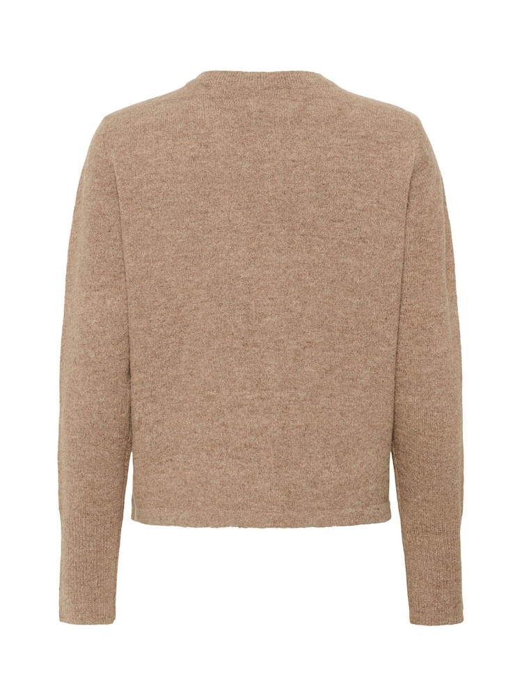 Kaffe KAniel Long Sleeve Knitted Brown Cardigan - Image 6 of 6