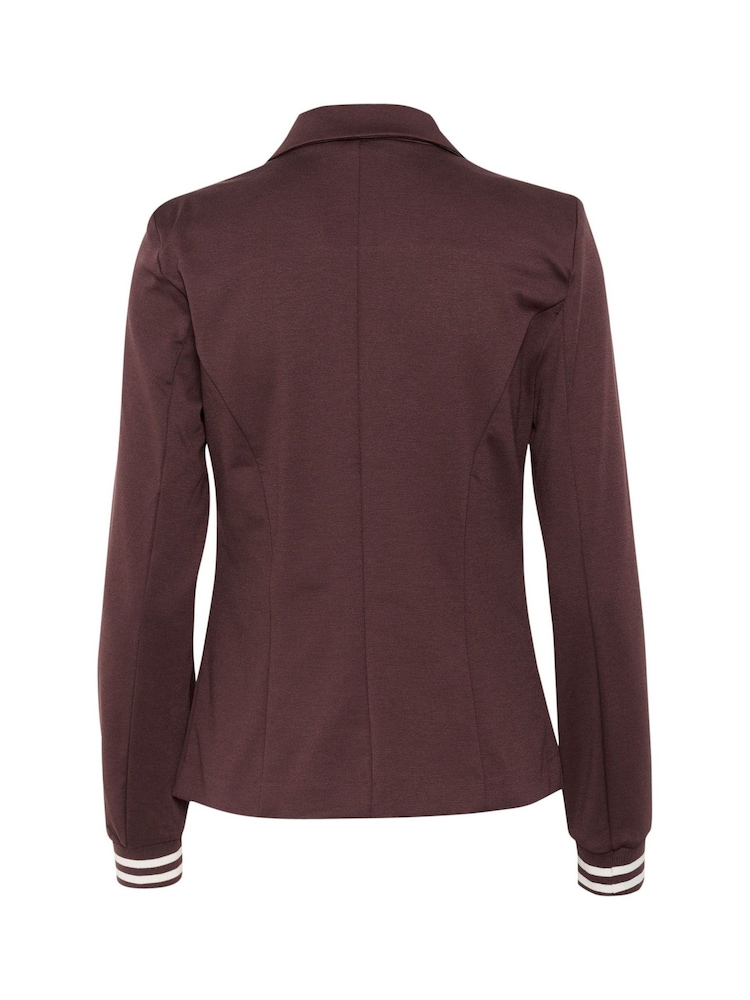 Kaffe Red Kinnie Long Sleeve Single Button Blazer - Image 6 of 6