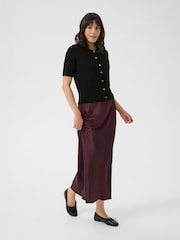Kaffe KAlizza Short Sleeve Black Cardigan - Image 3 of 6