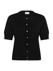 Kaffe KAlizza Short Sleeve Black Cardigan - Image 5 of 6