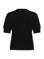 Kaffe KAlizza Short Sleeve Black Cardigan - Image 6 of 6