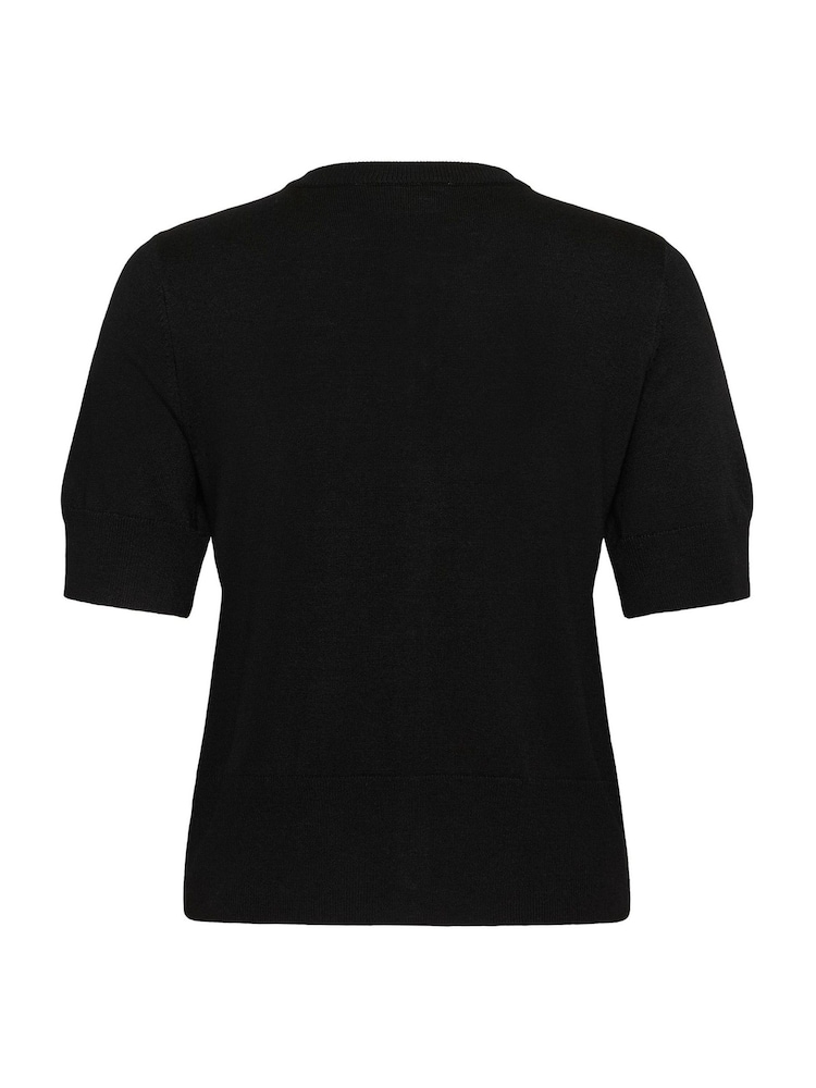Kaffe KAlizza Short Sleeve Black Cardigan - Image 6 of 6