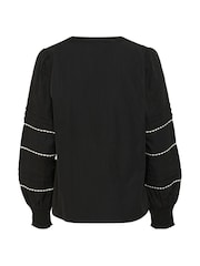 KAapril V-Neck Long Sleeve Blouse - Image 6 of 6
