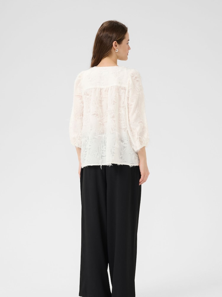 KApariva V-Neck 3/4 Sleeve Blouse - Image 2 of 6 KApariva V-Neck 3/4 Sleeve Blouse - Image 2 of 6