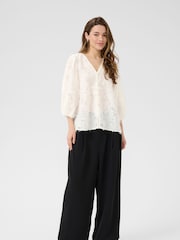 KApariva V-Neck 3/4 Sleeve Blouse - Image 3 of 6