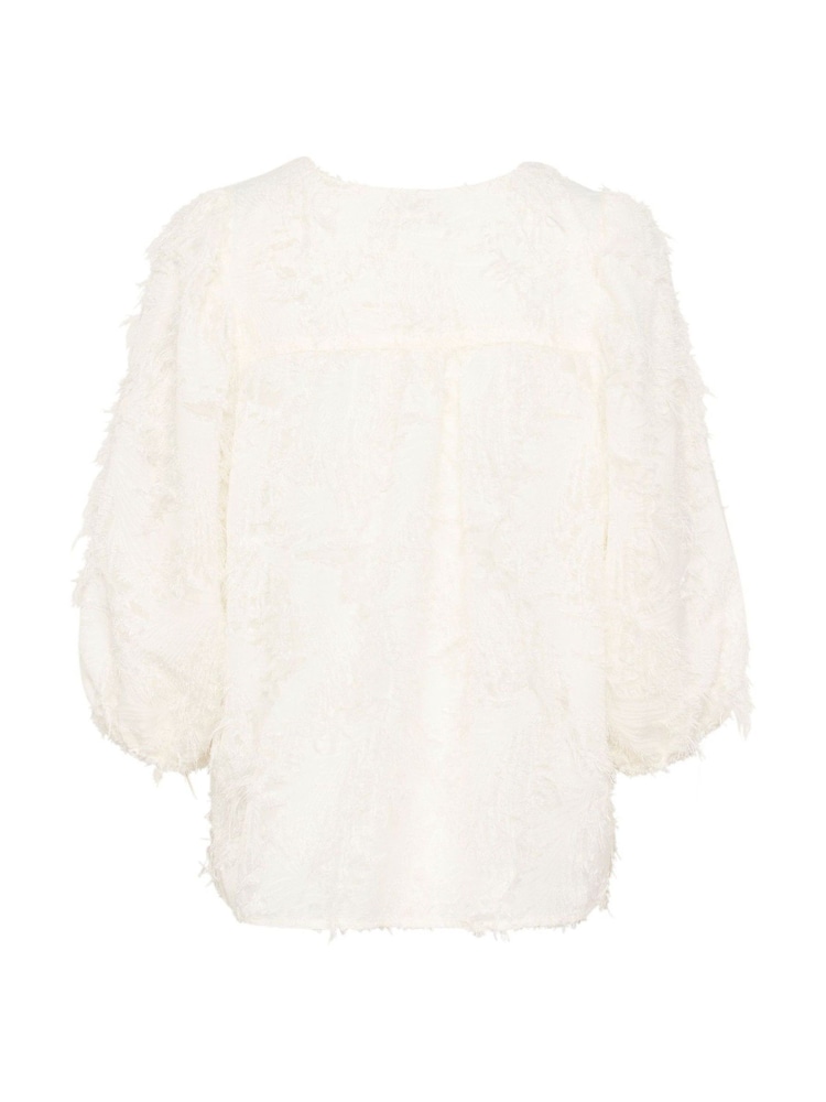 KApariva V-Neck 3/4 Sleeve Blouse - Image 6 of 6