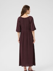 Kaffe Purple Kalianna 3/4 Sleeve Smock Dress - Image 2 of 5