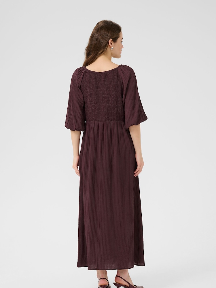 Kaffe Purple Kalianna 3/4 Sleeve Smock Dress - Image 2 of 5 Kaffe Purple Kalianna 3/4 Sleeve Smock Dress - Image 2 of 5