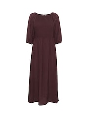 Kaffe Purple Kalianna 3/4 Sleeve Smock Dress - Image 4 of 5