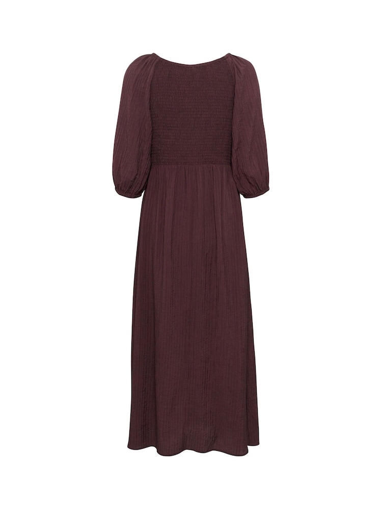 Kaffe Purple Kalianna 3/4 Sleeve Smock Dress - Image 5 of 5 Kaffe Purple Kalianna 3/4 Sleeve Smock Dress - Image 5 of 5
