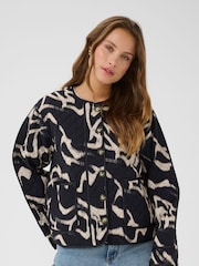 KAkayla Long Sleeve Quilted Black Jacket - Image 1 of 6