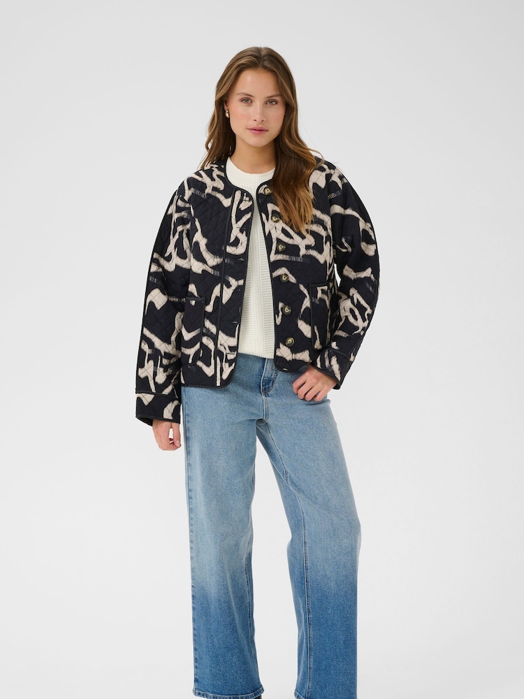 KAkayla Long Sleeve Quilted Black Jacket - Image 2 of 6