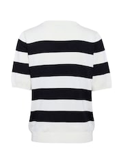 Kaffe KAlizza Striped V-Neck Pullover Black Jumper - Image 6 of 6