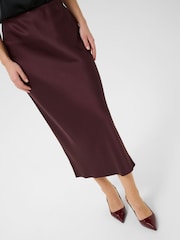 Kaffe Red KAlotte Midi Skirt - Image 4 of 6