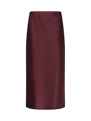 Kaffe Red KAlotte Midi Skirt - Image 5 of 6