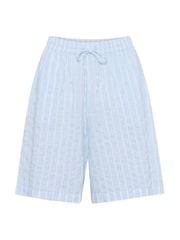 Kaffe Blue KAsara Drawstring Waist Striped Shorts - Image 4 of 5