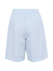 Kaffe Blue KAsara Drawstring Waist Striped Shorts - Image 5 of 5