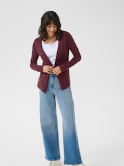Kaffe Red KAfenia Astrid Long Sleeve Cardigan - Image 2 of 6