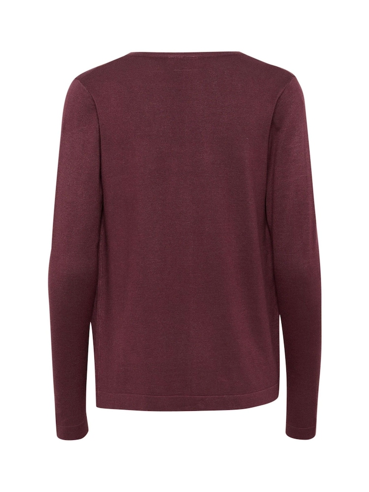 Kaffe Red KAfenia Astrid Long Sleeve Cardigan - Image 6 of 6