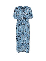 Kaffe Blue KAjessi Floral Print Dress - Image 4 of 5