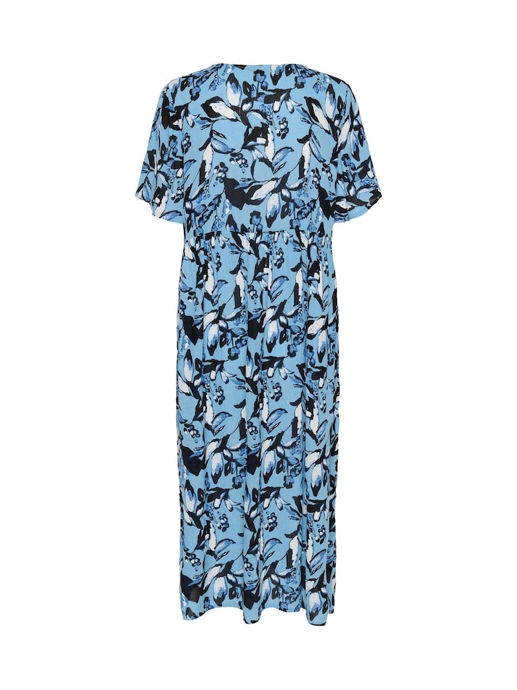 Kaffe Blue KAjessi Floral Print Dress - Image 5 of 5 Kaffe Blue KAjessi Floral Print Dress - Image 5 of 5