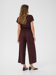 Kaffe KAbeathe V-Neck Short Sleeve Black Jumpsuit - Image 2 of 5