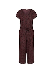 Kaffe KAbeathe V-Neck Short Sleeve Black Jumpsuit - Image 4 of 5