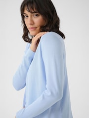 Kaffe Blue KAfenia Astrid Long Sleeve Cardigan - Image 4 of 6