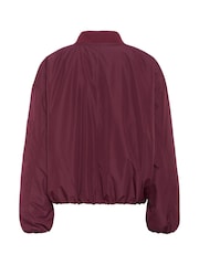 Kaffe Red Kalorena Zip Fastening Bomber Jacket - Image 6 of 6