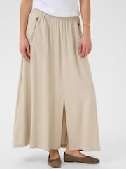 Kaffe Grey KAsonja Zip Pocket Maxi Skirt - Image 1 of 6