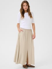 Kaffe Grey KAsonja Zip Pocket Maxi Skirt - Image 3 of 6